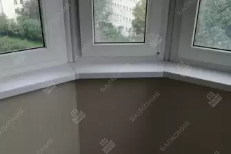 Остекление и отделка эркерной лоджии под ключ