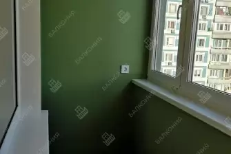 Остекление и отделка балкона Сапожок  гипсокартоном под покраску и ламинатом